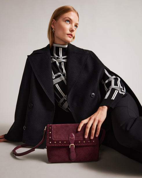 <P>Suede Studded Cross Body</P>